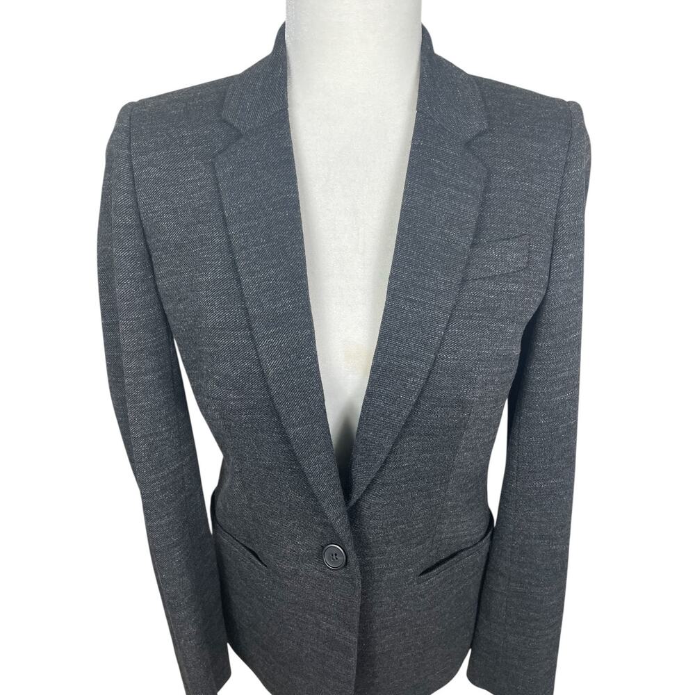 J.Crew Collection Button Front Blazer Stretch Classic Preppy Casual Womens Sz 2 - Picture 3 of 15